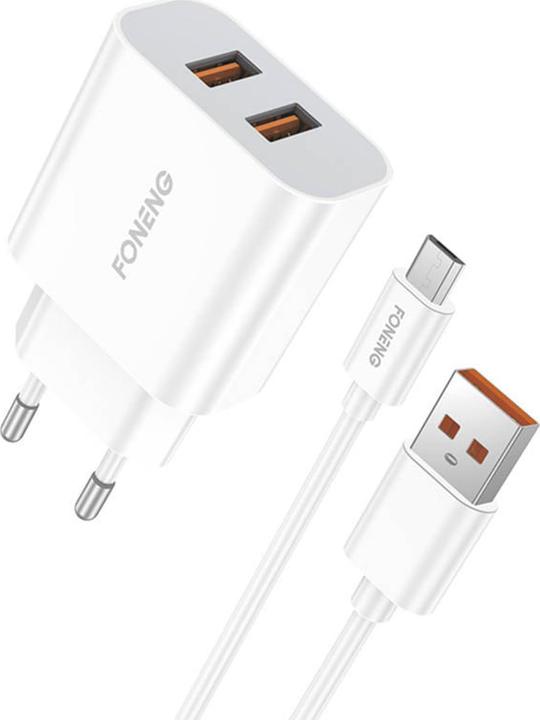 Image du produit Foneng Chargeur USB double EU45 Micro (12 W, 2 ports)