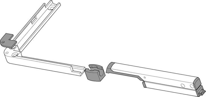 Actual product image Geze Hand lever single with corner deflection suitable for OL 90 N / OL 95