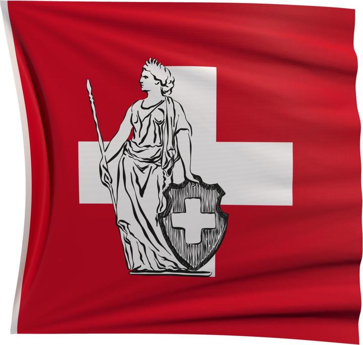 Keller Fahnen Schweizerfahne «Helvetia» Superflag® 100x100 cm