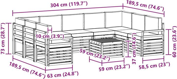 Produktbild vidaXL Outdoor-Sofa