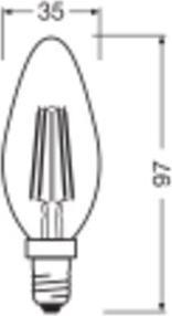 Produktbild Ledvance LED-Kerzenlampe (E14, 2.90 W, 470 lm, 1 x, C)