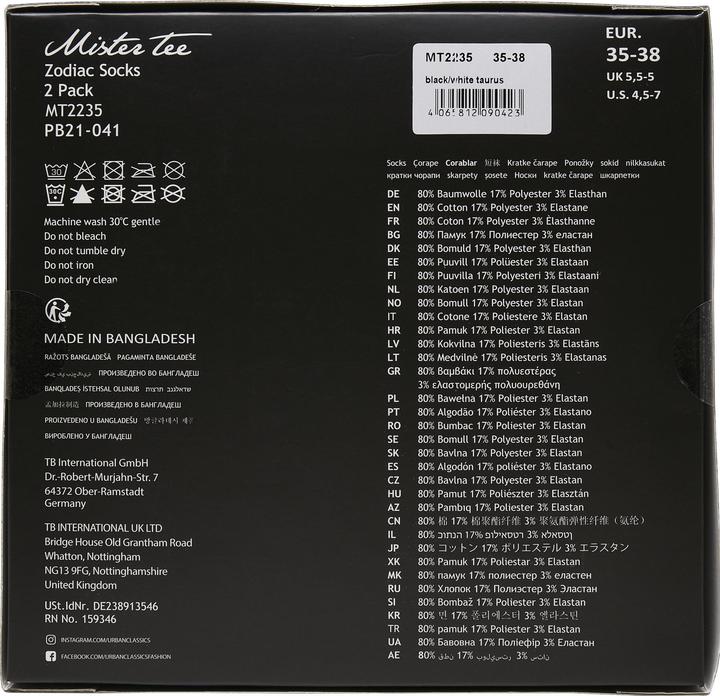 Produktbild Urban Classics Zodiac Socks 2-Pack - 18973 (2er Pack, 35 - 38)