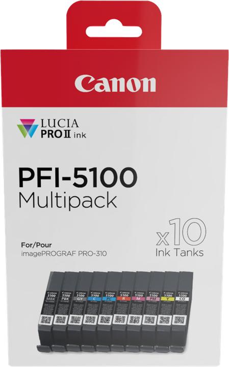 Produktbild Canon Ink/PFI-5100 MBK/PBK/C/M/Y/PC/PM/R/GY (C, CO, GY, M, MBK, PBK, PC, PM, R, Y)