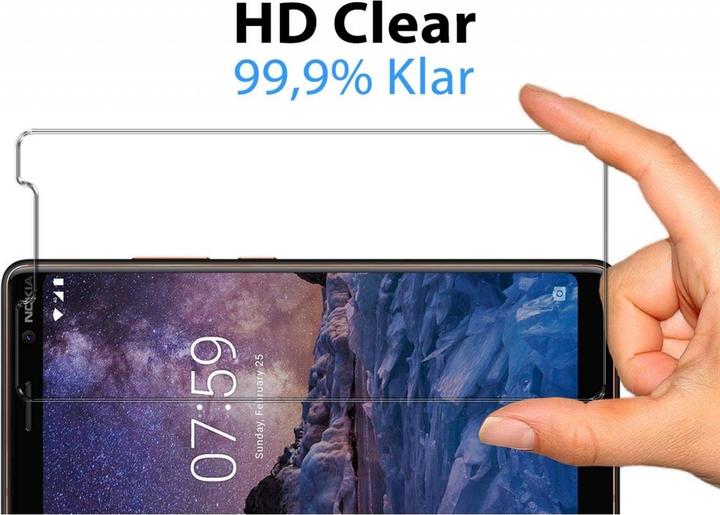 Actual product image Screenguard Nokia 7 Plus Protective Glass Film Case Friendly Design (1 Piece, Nokia 7 Plus)