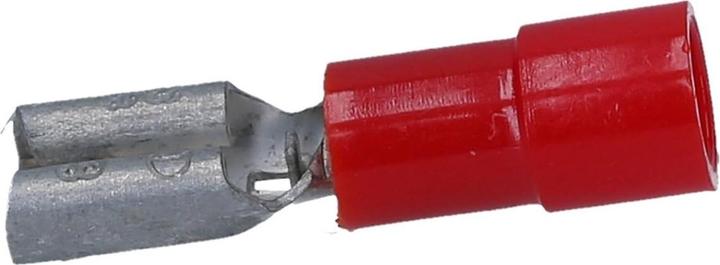 Produktbild Kalitec 100 Stück FHR285 Flachsteckhülse rot 2,8x0,5 I 0,5-1,5mm² Kabelverbinder I teilisoliert I Me