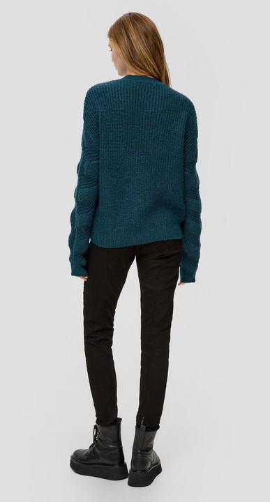 Produktbild s.Oliver Strickpullover Strickpullover mit Zopfmuster (M)