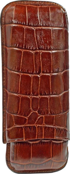 Image du produit Martin Wess *Étui à cigares 2 pièces Robusto cuir brun Croco 590 (2 x)