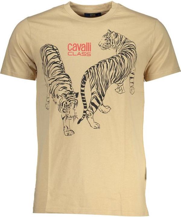 Productafbeelding Cavalli Class Beige Cotton Men T-Shirt (XL)