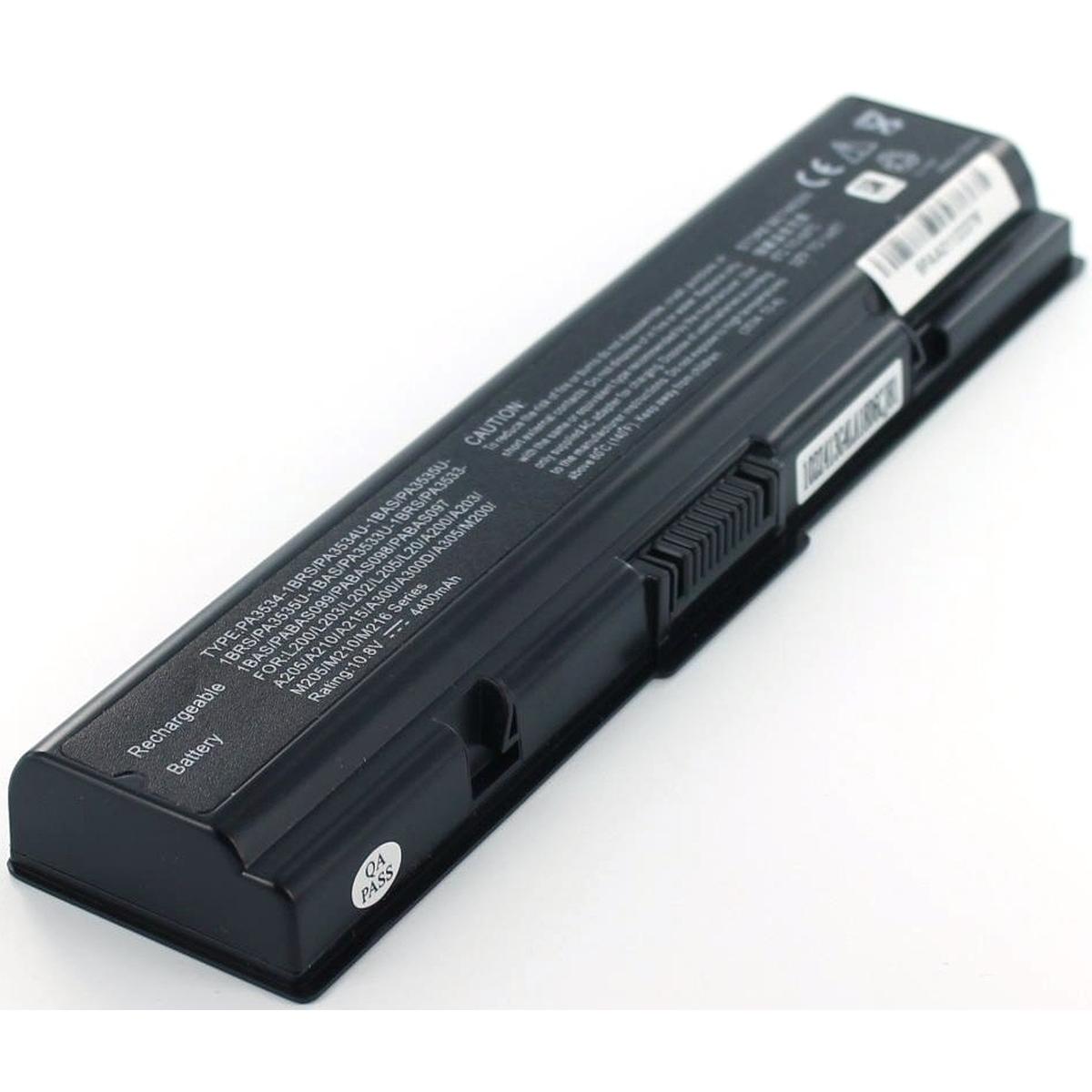 Thumbnail - AGI Akku kompatibel mit Toshiba Satellite A200-1UM - Akku - 4.400 mAh (4400 mAh), Notebook Akku, Schwarz