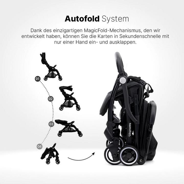 Produktbild Hamilton by yoop Kinderwagen X1 Plus Schwarz