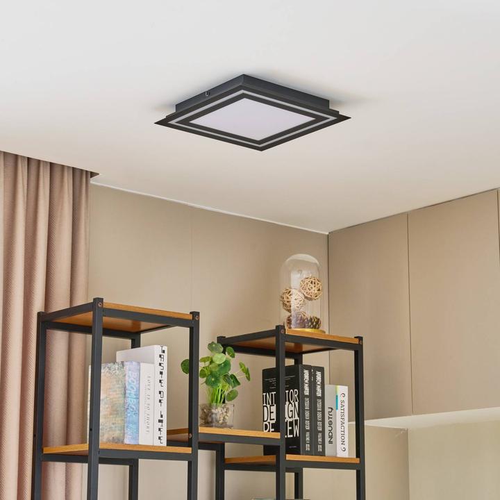 Image du produit Lucande Plafonnier LED Leicy RGBW noir 34cm (890 lm)