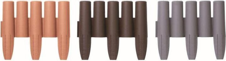 Produktbild Prosperplast Palisade 2,7 m Beetumrandung Rasenkante Randstein Kantenstein, braun, 31 x 28 x 26,6 cm (270 cm)
