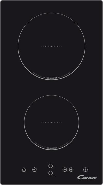 Candy Tijdloze CDH 30 Geïntegreerd Keramisch 2 Zone(s) (28.80 cm, Keramische kookplaat van glas)