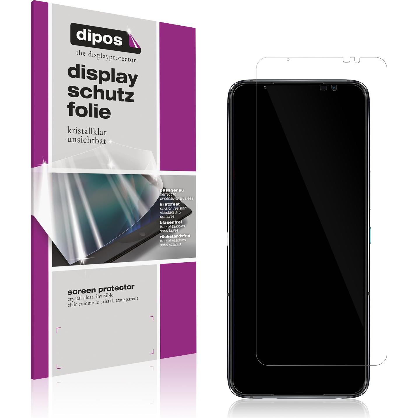 Dipos Displayschutzfolie Crystalclear (5 Stück, Asus ROG Phone 6 Pro), Smartphone Schutzfolie, Transparent
