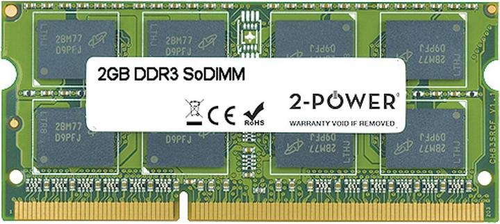 Produktbild 2-Power 2GB MultiSpeed 1066/1333/1600 MHz SoDIMM (1 x 2GB, 1600 MHz, DDR3-RAM, SO-DIMM)