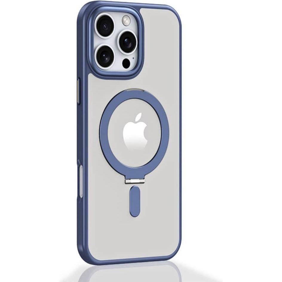 Cover-Discount iPhone 16 Pro - Schützende Acryl-Handyhülle mit Magnet (Apple iPhone 16 Pro), Smartphone Hülle, Blau