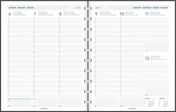 Immagine prodotto Adoc Agend-Ex Plan-A-Week 2021 8888.270 nero, 1W/2S 210x270x5mm (A4, 1 settimana / 1 pagina)