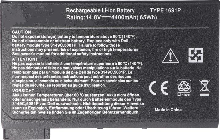 Produktbild AccuCell Akku passend für Dell Latitude C Akku, CP, CPi, CPx, 5208U, 4400mAh (4400 mAh)
