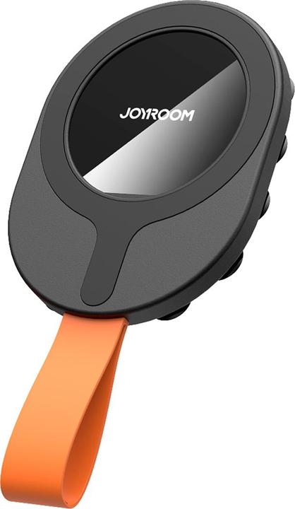 Actual product image Joyroom JR-ZS393-S magnetic holder with suction cups for 4.7-7" phone - black and orange