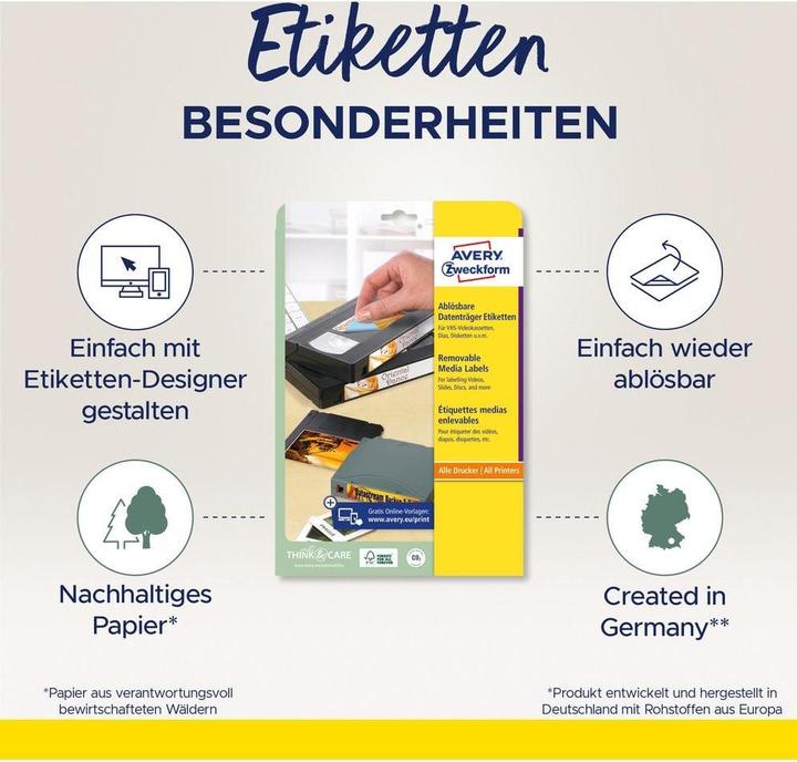 Produktbild Avery Etiketten für Dias