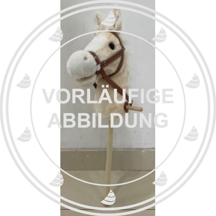 Produktbild Spielmaus Plüsch Steckenpferd mit Sound, weiss, 98 cm