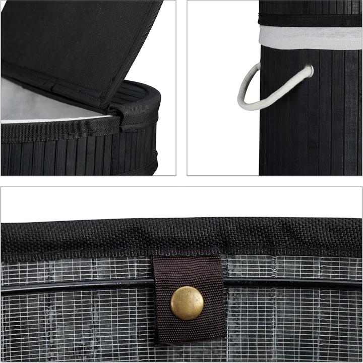 Image du produit Relaxdays Corbeille à linge couvercle (65 l)