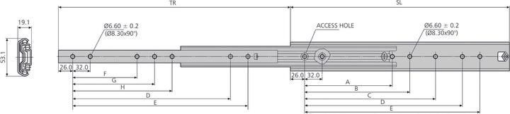 Productafbeelding Accuride Ladegeleider gegalvaniseerd 160kg, 400mm