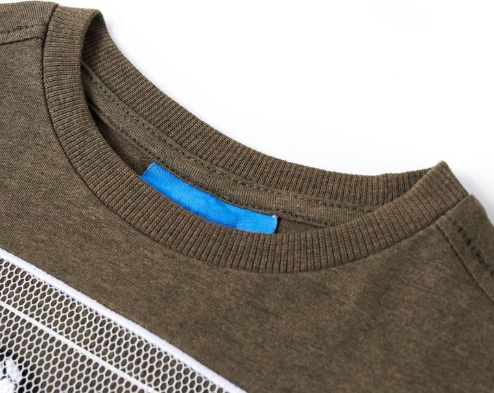 Immagine prodotto VidaXL Camicia da bambino a maniche lunghe kaki melange 104,Materiale: 80 (104)