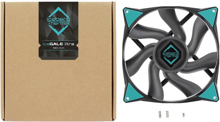 Actual product image Iceberg Thermal IceGALE Xtra computer case fan 14 cm Black 1 piece(s) (140 mm, 1x)