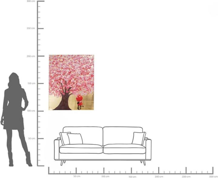 Image du produit Kare Design Tableau Touched Flower Couple doré-fuchsia 100x80 (80 x 100 cm)