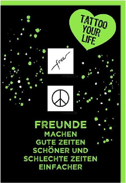 Produktbild Braun + Company Tattoo Karte Free / Peace