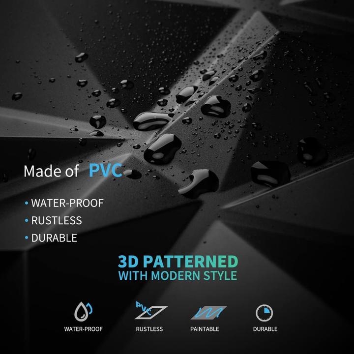 Produktbild Art3d 3D Wandpaneele Diamant 30,5 x 30,5 cm matt weiss