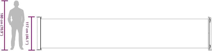 Produktbild vidaXL Seitenmarkise (6 m)