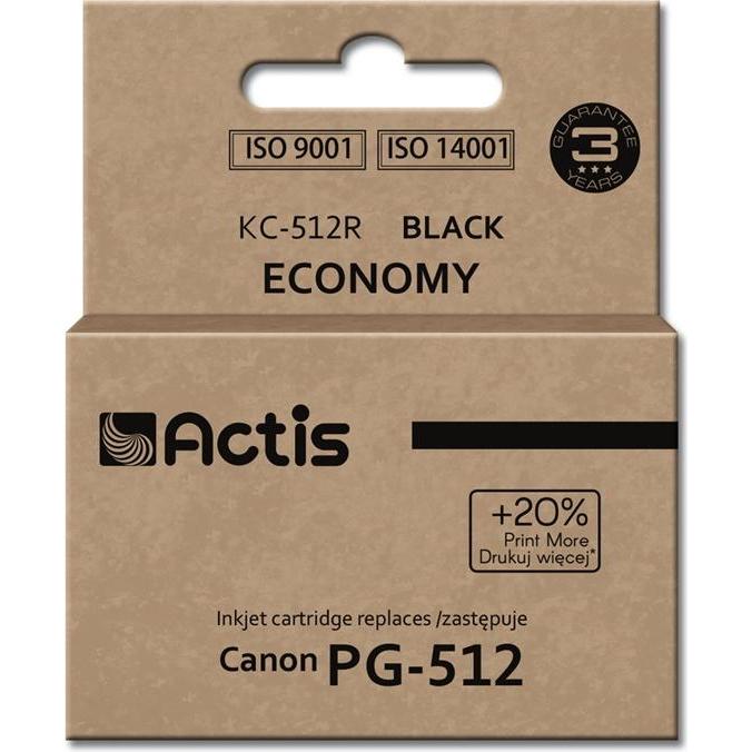Factis, Druckerpatrone, KC-512R black ink cartridge for Canon PG-512 replacement - Kompatibel - Tintenpa (BK)