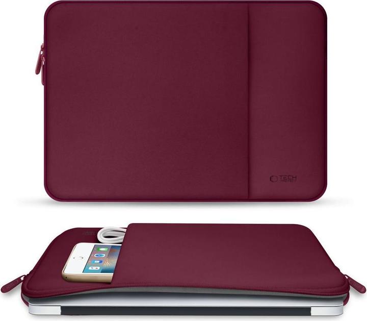 Productafbeelding Tech-Protect Neoprene 14 Laptop Case - Burgundy (14")