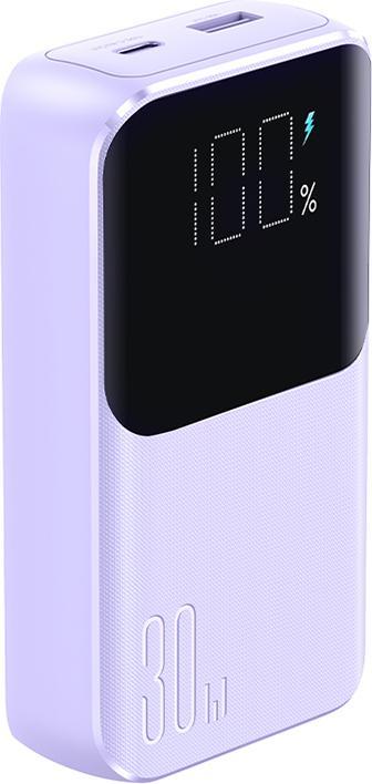 Actual product image Joyroom 30W 20000mAh mini Power Bank with built-in Cables, USB-A & USB-C - Purple (10000 mAh, 30 W, 37 Wh)