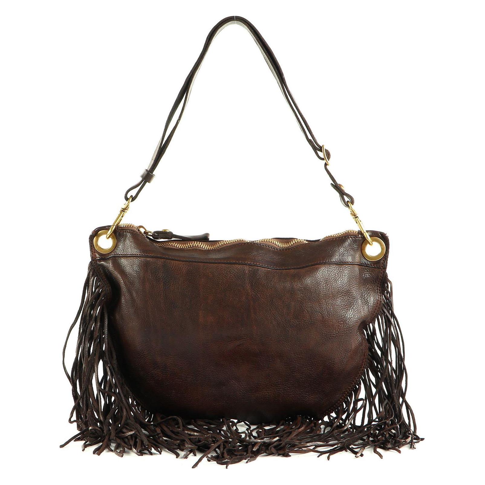 Campomaggi, Damen, Handtasche, Shoulder Bag, Braun