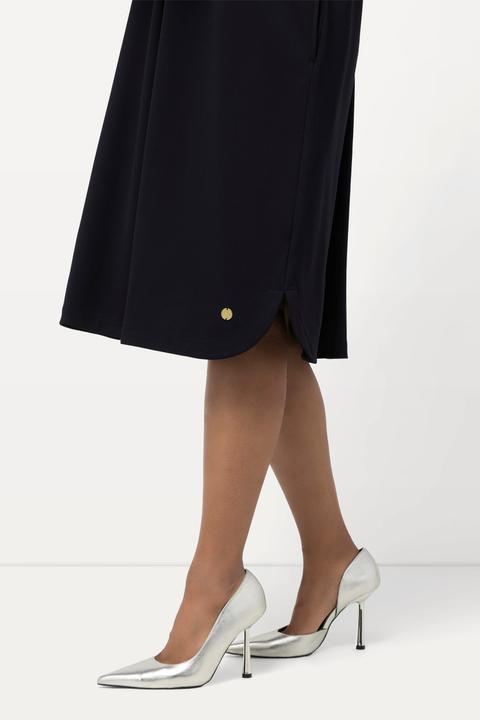 Produktbild Ulla Popken Punto-Kleid, Hemdkragen, V-Ausschnitt, Langarm, Taschen (54)