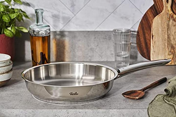 Immagine prodotto Fissler Padella CRISPY STEELUX PRO 24 cm (24 cm, Padella per friggere, Acciaio inossidabile)