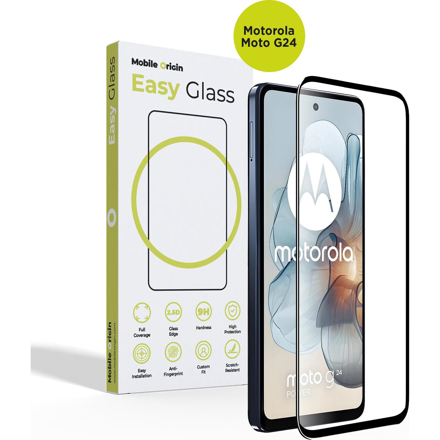 Mobile Origin EasyGlass per Motorola Moto G24 (Motorola Moto G24), Pellicola protettiva smartphone