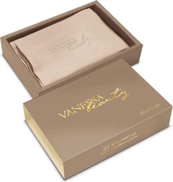 Image du produit Vanessa Beauty Seidenkissenbezug 2er-Set mit Waschbeutel (Taie d'oreiller, 50 x 70 cm)