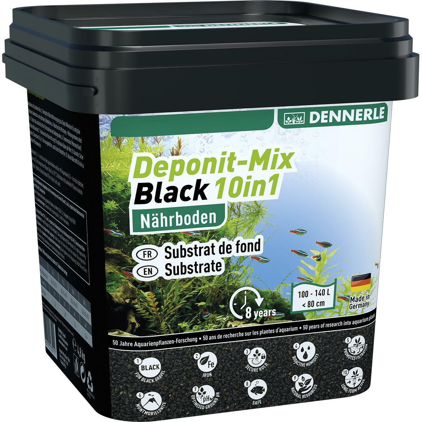 Dennerle DeponitMix Black 10in1, 4.8kg (Aquarium Reinigung), Aquarium Pflege