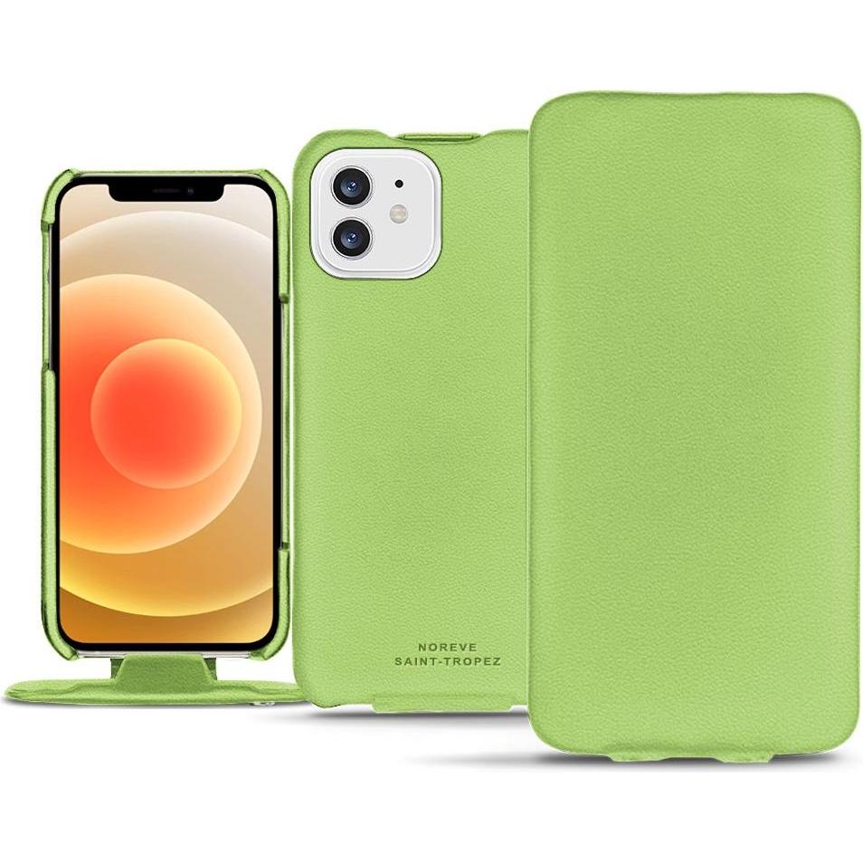 Thumbnail - Noreve Lederschutzhülle vertikal (Apple iPhone 12 mini), Smartphone Hülle, Grün