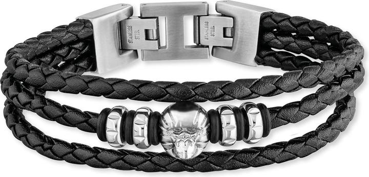 Produktbild Save Brave Armband SBB-Titus-S Herren (20 cm, Edelstahl, Leder)