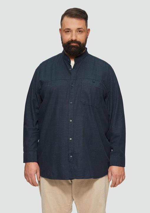 Image du produit S.Oliver Hemd Regular Fit: Strukturiertes Baumwollhemd mit Stehkragen (XXL)