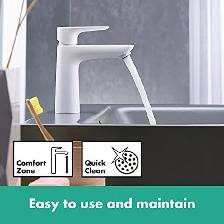 Produktbild hansgrohe HG EH-WT-MI TALIS E 110 CoolStart ohne Ablaufgarnitur mattweiss