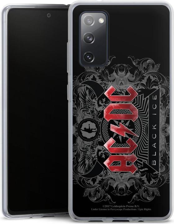 DeinDesign Silikon Hlle fr Samsung Galaxy S20 FE 5G Handyhlle Case  Smartphone Schutzhlle ACDC Black Ice