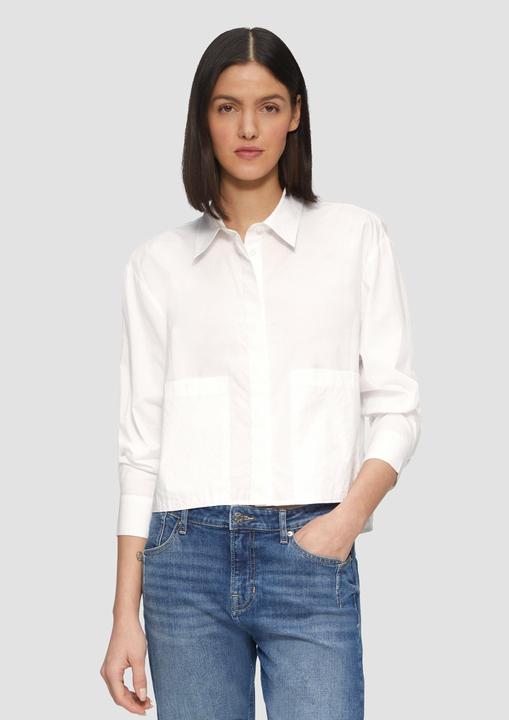 Produktbild S.Oliver Bluse Cropped Popeline-Bluse mit aufgesetzten Taschen (46)