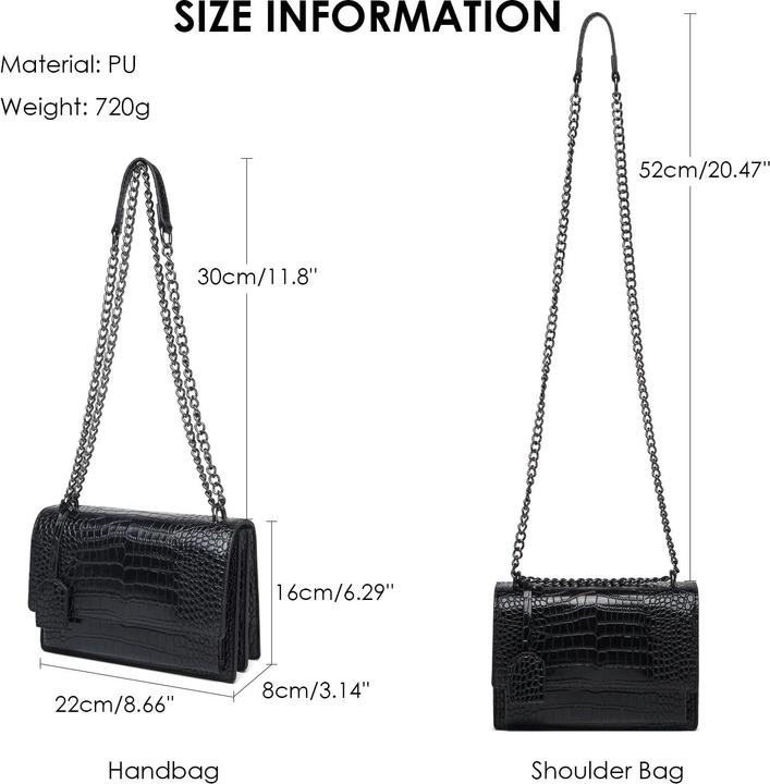 Produktbild Only-Bags.Store Kleine Umhängetasche - Umhängetasche mit Kettenschulterriemen