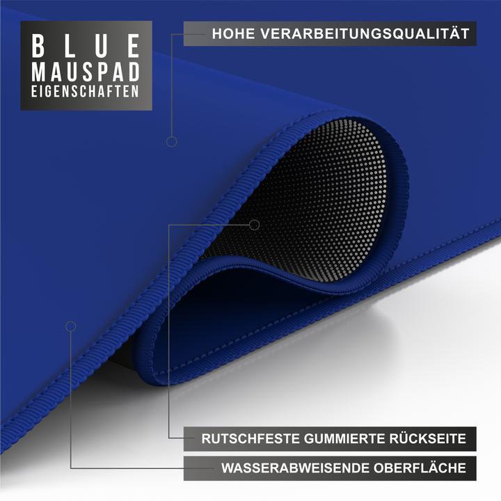 Actual product image CSL Gaming mouse pad, XXL, 900 x 400 x 3 mm, mouse mat, extra large, washable, blue (XXL)